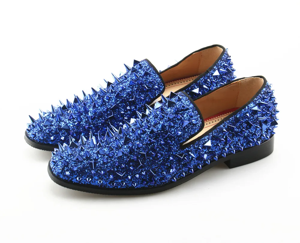 mens blue prom shoes