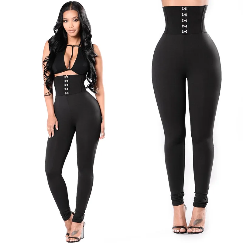 Belt Waist High Leggings  (7)