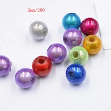 FLTMRH 40 pcs 6mm Cor Mista Contas Espaçador, Milagre Contas Sonho, 3D Acrílico Contas, DIY Jóias Contas,(China)