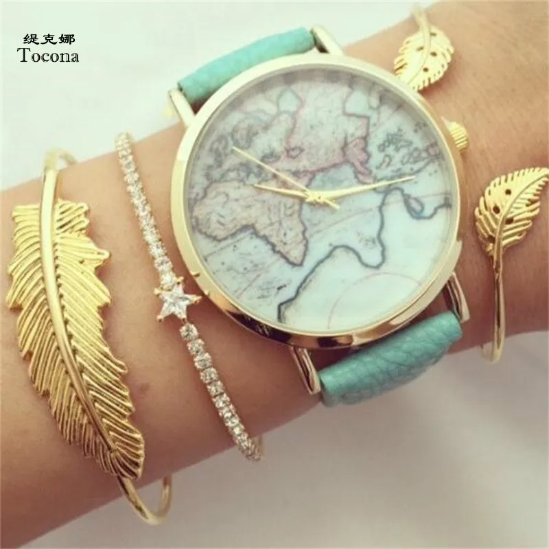 

Tocona 3Pcs/Set Bohemian Opening Leaf Star Charm Rhinestone Cuff Bracelets Set for Women Punk Bracelet Bangle Jewelry 6068