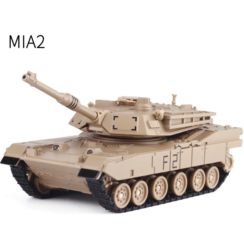 

Toys 1:48 Alloy Car Diecast M1A2 Model Military Combat Tank 360 Degree Rotation Flashing Front Light Gift Kids Collection Toys A