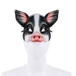 H & ZY Забавный вечерние Карнавальная Вечеринка животных Realstic половина уход за кожей лица Белый Черный Аниме косплэй EVA 3D Свинья Маска