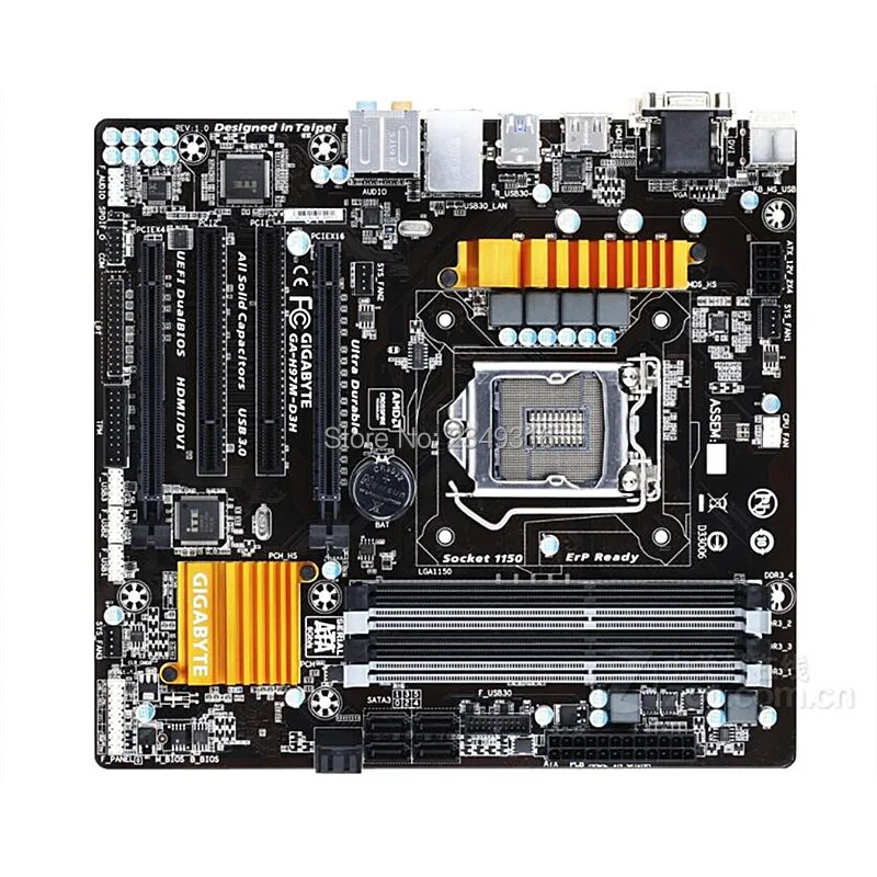 

For Gigabyte GA-H97M-D3H Original Used Desktop Motherboard H97M-D3H H97 LGA 1150 i3 i5 i7 DDR3 32G Micro-ATX