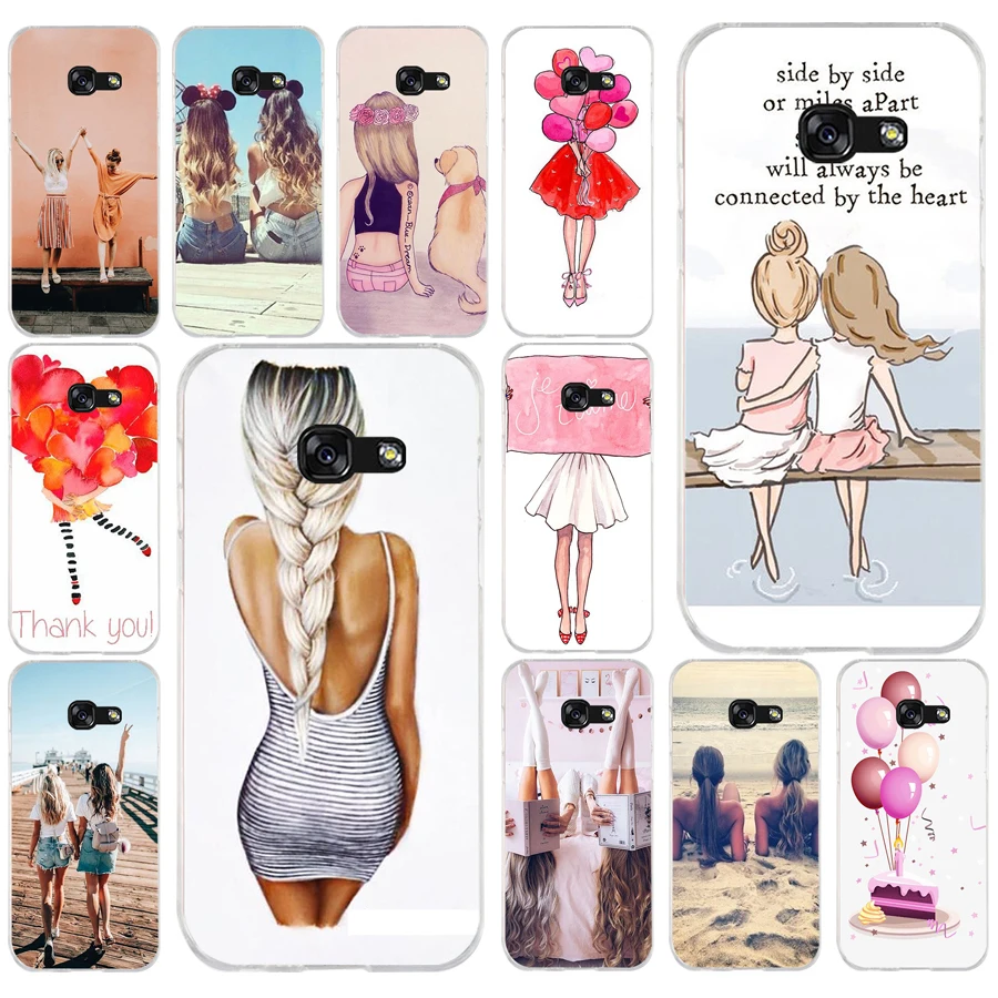 

035FG Best friend Soft Silicone Tpu Cover phone Case for Samsung a3 2016 a5 2017 a6 plus a7 a8 2018 s6 7 8 9
