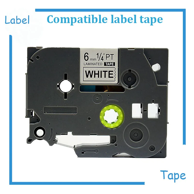 1PK 6MM TZE Label Tape TZe 211 TZe211 tz211 Compatible Brother ptouch ...