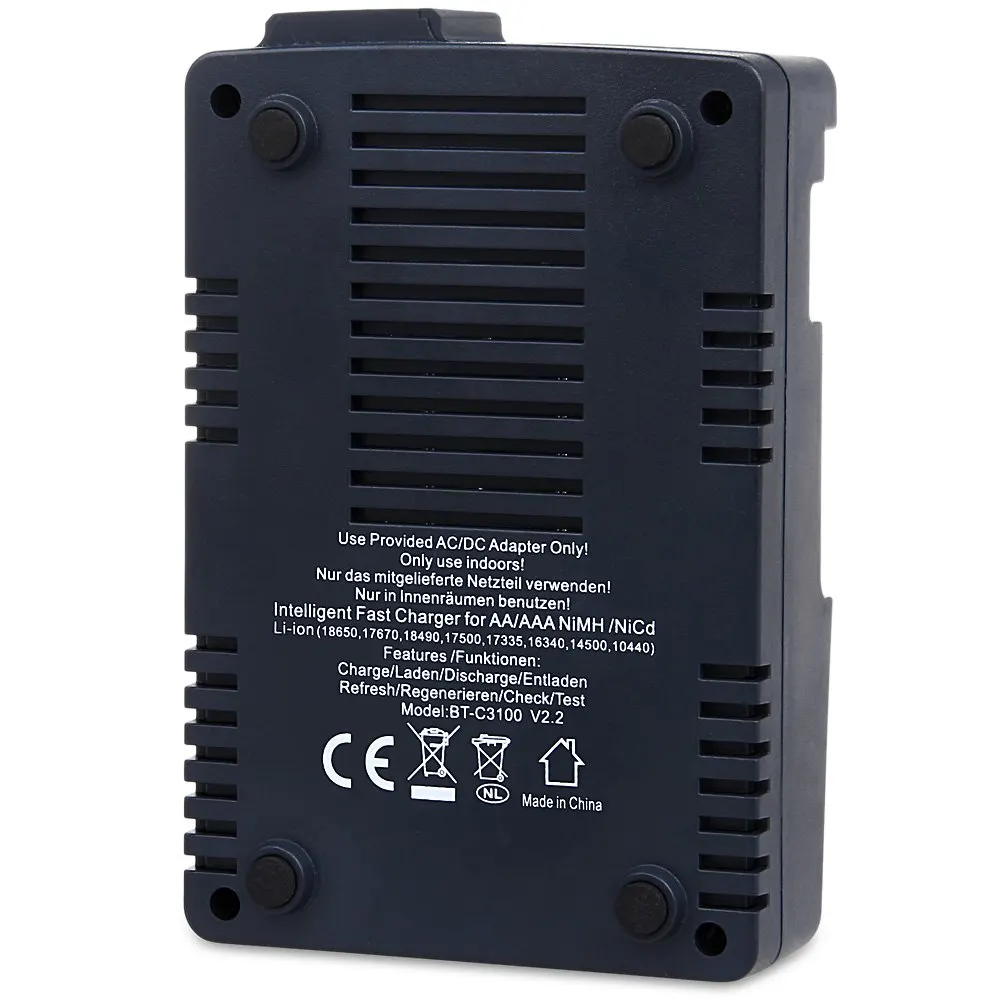 Original Opus BT-C3100 V2.2 Smart Digital inteligente 4 LCD ranuras cargador de batería Universal para batería recargable enchufe de UE/EE. UU. Original Opus BT-C3100 V2.2 Smart Digital inteligente 4 LCD ranuras cargador de batería Universal para batería recargable enchufe de UE/EE. UU.