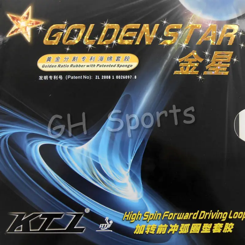 الأصلي KTL GOLDEN STAR عالية تدور الأمام القيادة حلقة النقاط في تنس طاولة المطاط مع الإسفنج