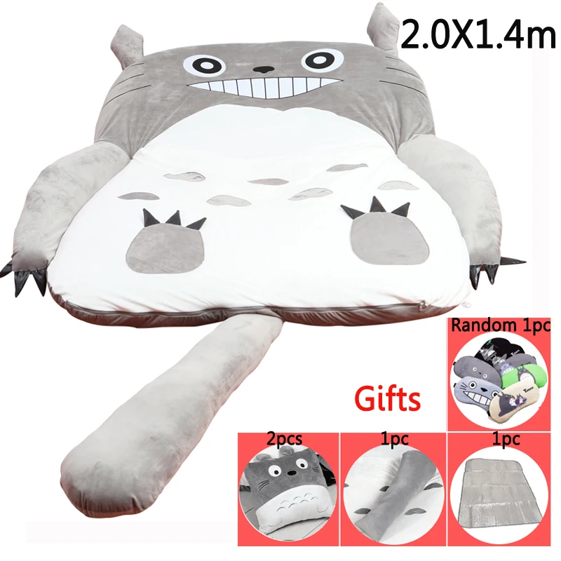 

Time-Limit!! Totoro Tatami Sleeping Double Bed Beanbag Sofa for Audlt Warm Cartoon Totoro Tatami Sleeping Bag Mattress