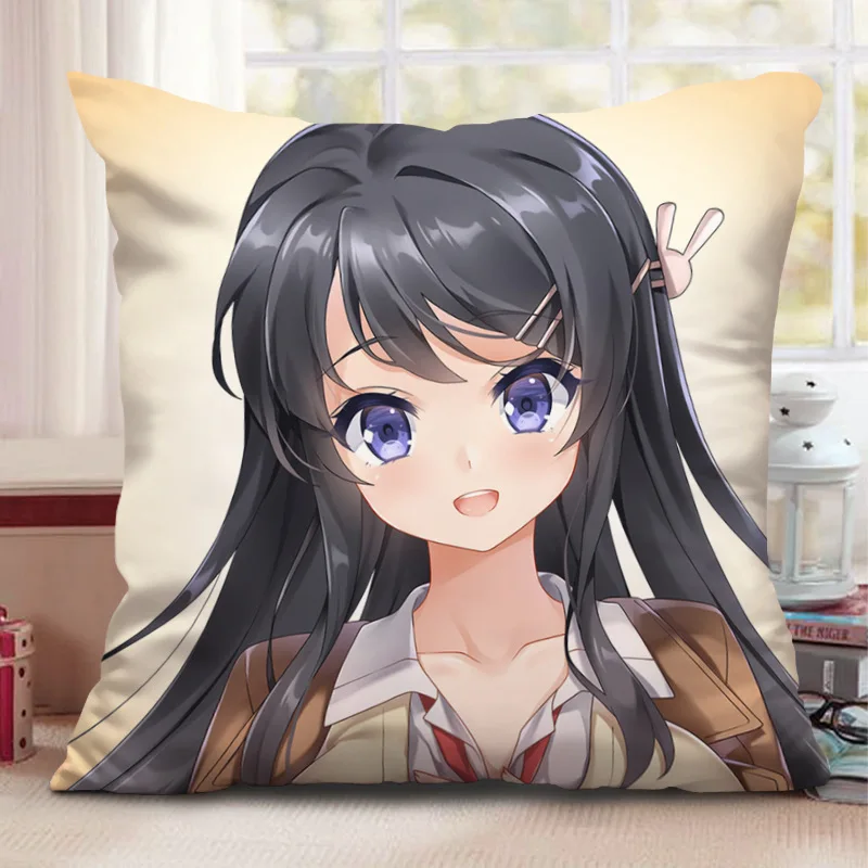 Rascal Does Not Dream of Bunny Girl Senpai Sakurajima Mai Plush Pillow 40*40cm
