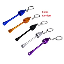 Портативные сигареты металлические для маленьких трубок, Ключ Пряжка вешалка, наружная труба, мини металлическая курительная трубка