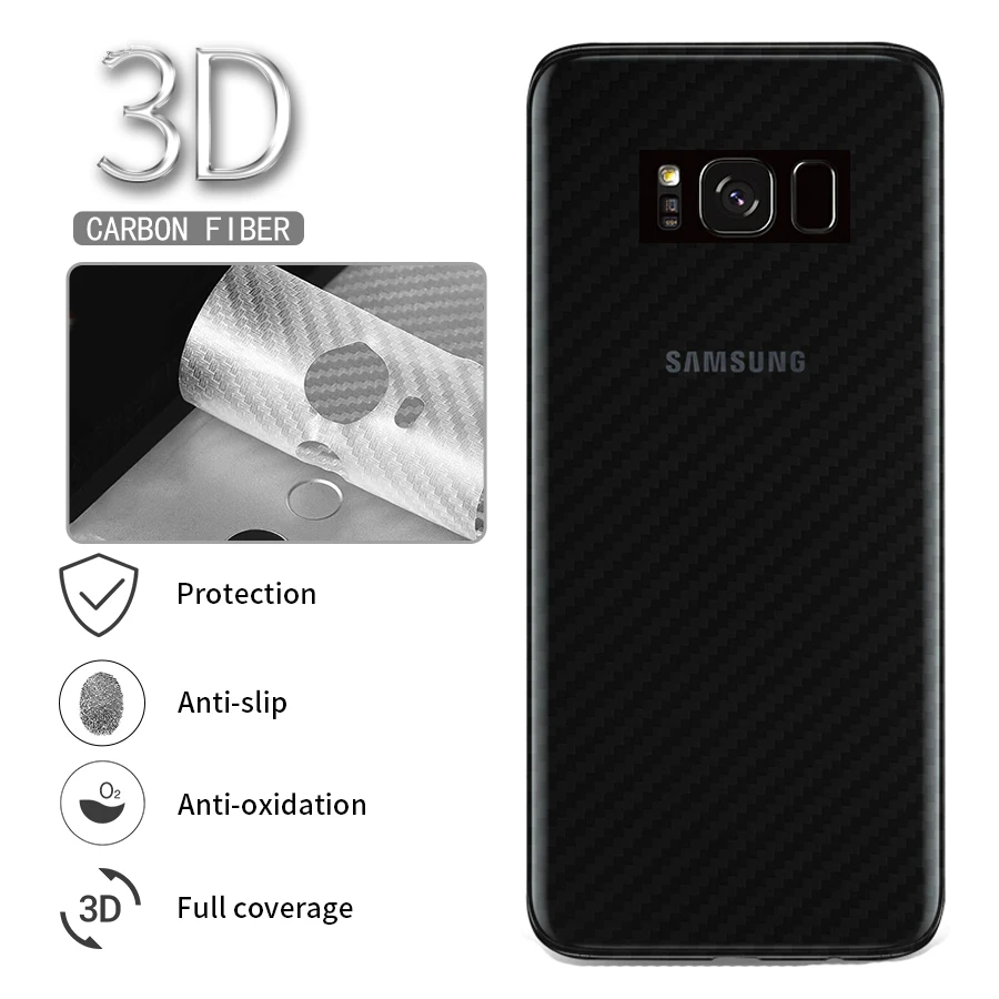 

Fizazi 5Pcs/lot Full Cover Carbon Fiber Back Screen Protector Film For Samsung Galaxy S8 S9 Plus Note 8 9 S7 Edge A6 A8 2018