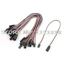 11," длинный женский и мужской 3 P RC серво удлинитель провода 20 шт для RC вертолета