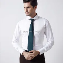 Новая стильная мужская белая рубашка из хлопка на заказ, деловая повседневная мужская Облегающая рубашка