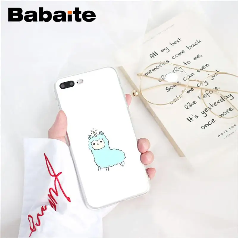 Babaite Lama Llama Alpacas животный черный мягкий чехол для телефона из ТПУ чехол для iPhone 8 7 6 6S Plus X XS MAX 5 5S SE XR 10 Fundas Capa