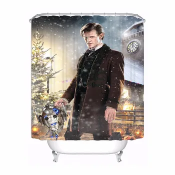 

Custom Doctor Who Bath Curtain Bathroom Mildewproof Waterproof Polyester Shower Curtain#180417-04-19
