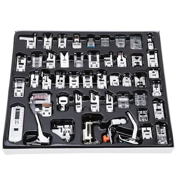 

Muti-function 48pcs Simple Presser Foot Household Domestic Sewing Machine Braiding Bling Stitch Darning Presser Feet Kit Set