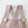 Barboteuse en tricot pour bébés, combinaison mignonne, sans manches, filles et garçons, combinaison en tricot ► Photo 3/6