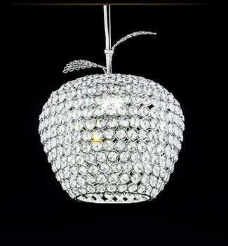 

2019 new best-selling apple-shaped crystal chandeliers bedroom Restaurant Bar 85V-260V E27 LED Crystal Light free shipping