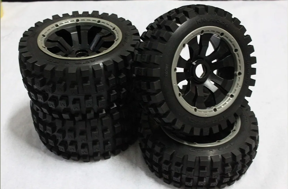 Monster off road Knobby tires fit baja 5b (2pc rear. 2pc front)