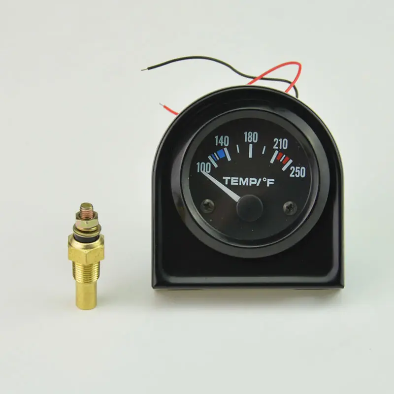 2 Inch Black Shell White Light Car Motorcycle Refit Fahrenheit Water Temperature Gauge Detect Racing Auto