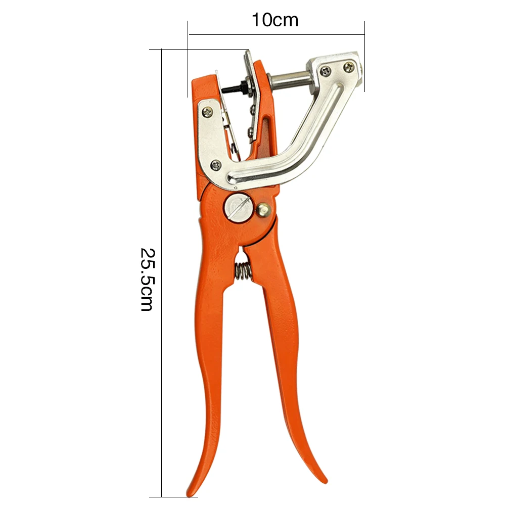 Фермерская животная бирка для ушей плоскогубцы безболезненные гидравлические ушные метки для животных зажим аппликатор животноводство ветеринарный инструмент - Цвет: Orange