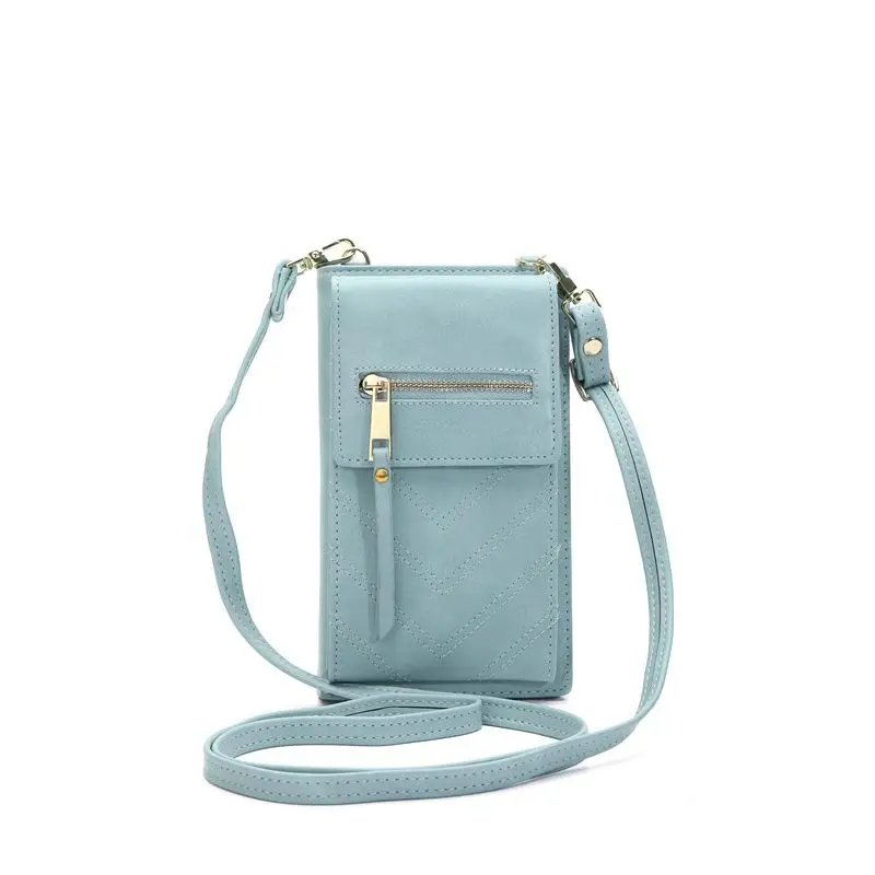 Unishow дамская сумка-кошелек для телефона, мини женские сумки-мессенджеры, брендовые дизайнерские маленькие сумки через плечо для женщин - Цвет: Синий