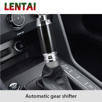 

LENTAI For Renault megane 2 3 duster Alfa Romeo 159 Citroen c4 Buick 1Set Carbon Fiber Car Gear Shift Shifter Lever Knob Button