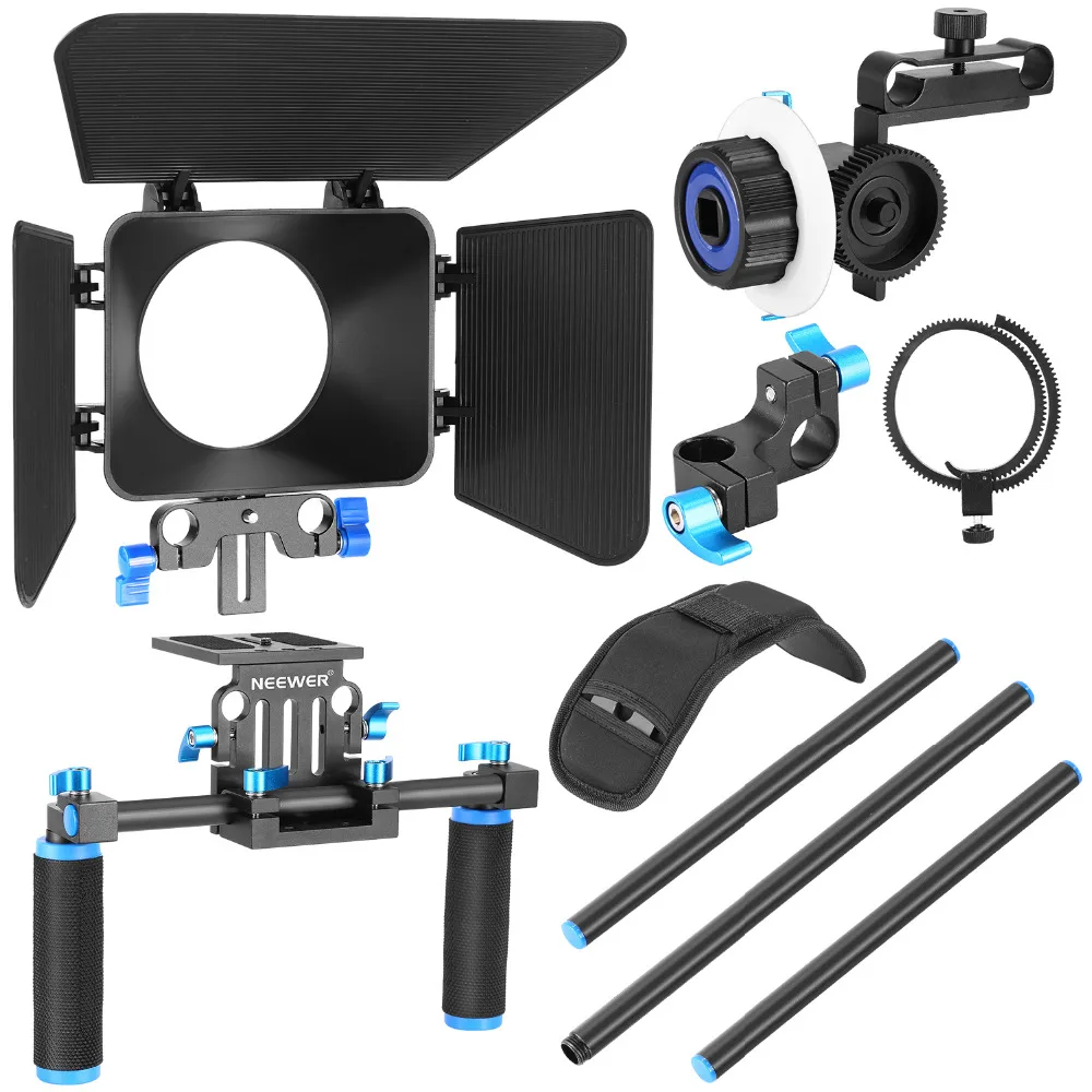 Neewer Rig набор кино комплект система изготовления пленки+ наплечное крепление фоллоу фокус+ Матовая коробка для Canon/Nikon/Pentax/Olympus/sony DSLR
