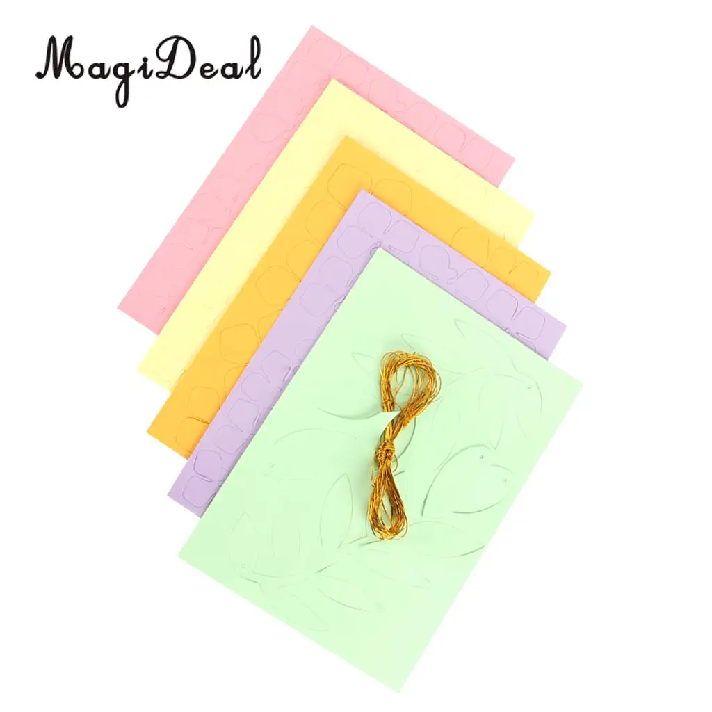 Colorful Paper Hanging Flower Leaf Garland DIY Craft Home Wall Decoration 