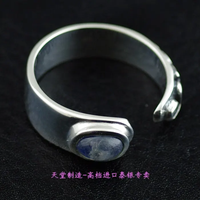 

Thailand imports of natural stone, mosaic 925 Sterling Silver Ring Opening