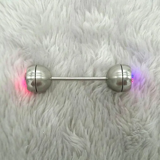 1PCS LED Glitter High Quality Dangle Nipple Piercing Shields Bars 316L