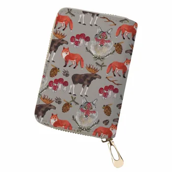 

Noisydesigns shivering animals Mini Wallet Card Holder Cover Card Bag ladies card Concise personality Clutch Money Bag