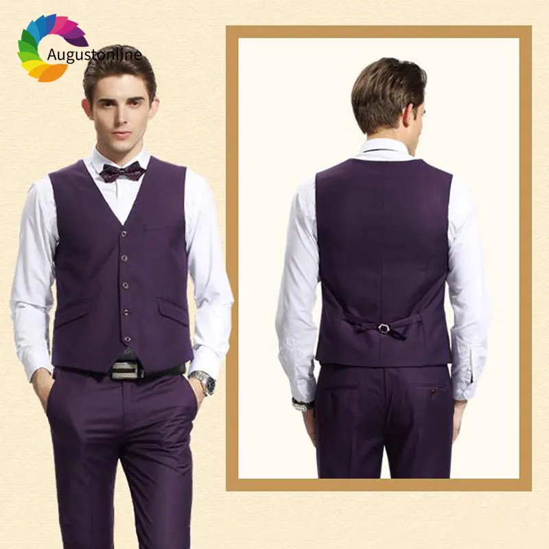 

Tailored Burgundy Men Suits for Wedding Best Man Blazers Jacket Slim Fit Groom Tuxedos Slim Fit Man Suits with Pants 3 Pieces