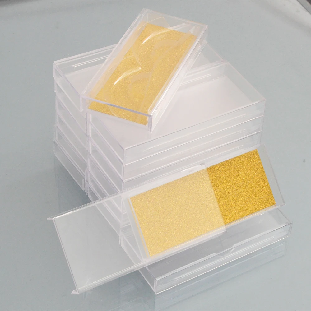 100pcs Wholesale Acrylic clear False Eyelash Packaging Box custom logo Fake 3d Mink lashes Box transparent plastic Glitter case 100pcs Wholesale Acrylic clear False Eyelash Packaging Box custom logo Fake 3d Mink lashes Box transparent plastic Glitter case