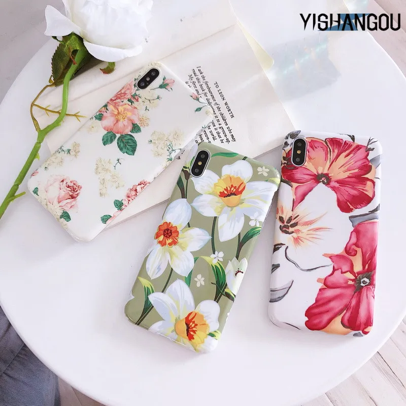 

YISHANGOU IMD Marble Phone Case For iPhone X XR XS Max Soft Silicone Protective Back Cover For iPhone 6 6S 7 8 Plus Coque Capa