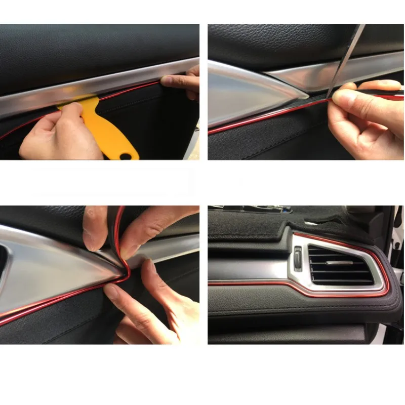 Us 3 98 Car Interior Decoration Thread Line Insert Strip Accessories For Suzuki Aerio Ciaz Equator Esteem Forenza Forsa Grand In Interior Mouldings