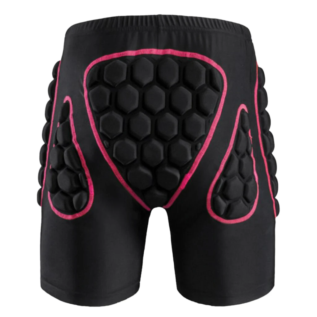 3D защита бедра ягодицы EVA мягкие шорты штаны Защитное снаряжение защита ударная подушка для лыжного катания на коньках сноуборде - Цвет: L Pink