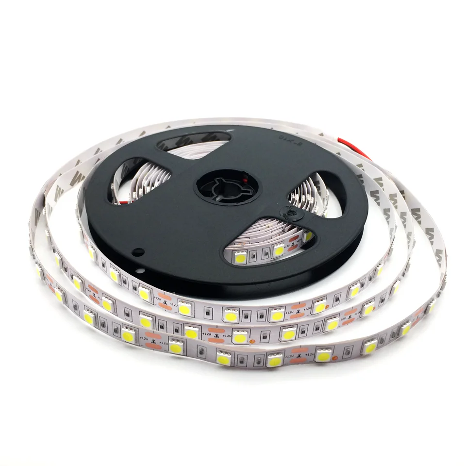 #cheap DC12V 5M LED Strip 5050 RGB RGBW RGBWW 60LEDs m Flexible Ribbon Light 5050 LED Strip White Warm White Red Blue Green LED Lamp
