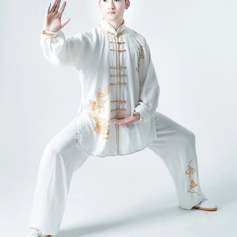 Китайский магазин одежды Wushu одежда 2019 летний костюм с принтом дракона хана фу