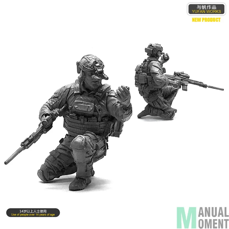 Миниатюрный 1/35 американский морской уплотнитель коммандер индивидуальный Солдат Смола Модель Набор фигурок Лоо-11