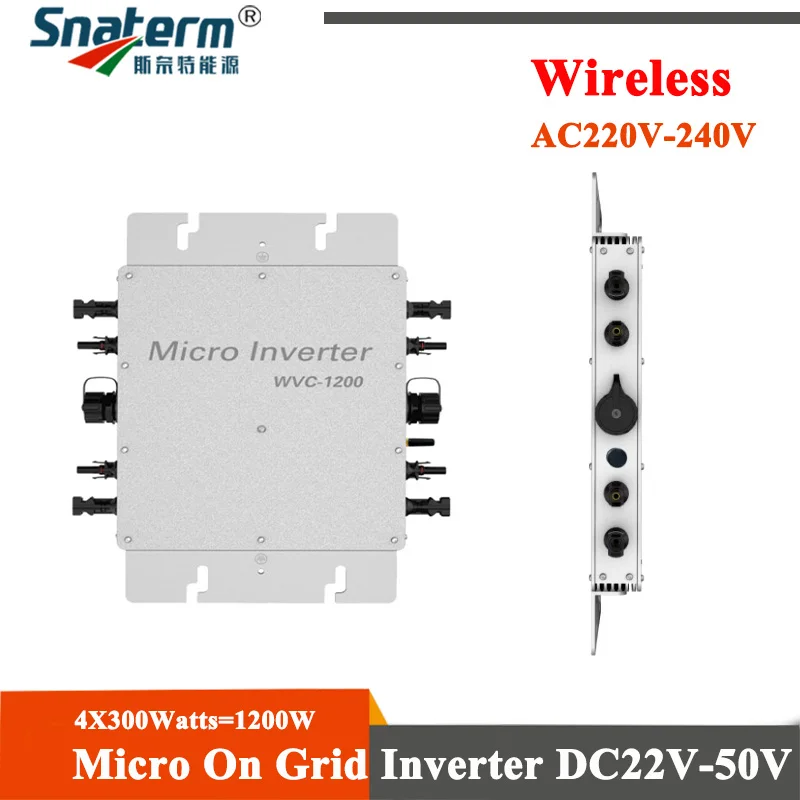 1200W беспроводной MPPT микро на сетке привязанный солнечный инвертор DC 22 50V к AC 120/230V dc