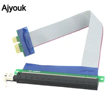 

100PCS PCI-E 1X to 16X Extender Cable PCI Express 1X-16X Graphics Card Soft Ribbon Extension Cable for Bitcoin Miner 19cm