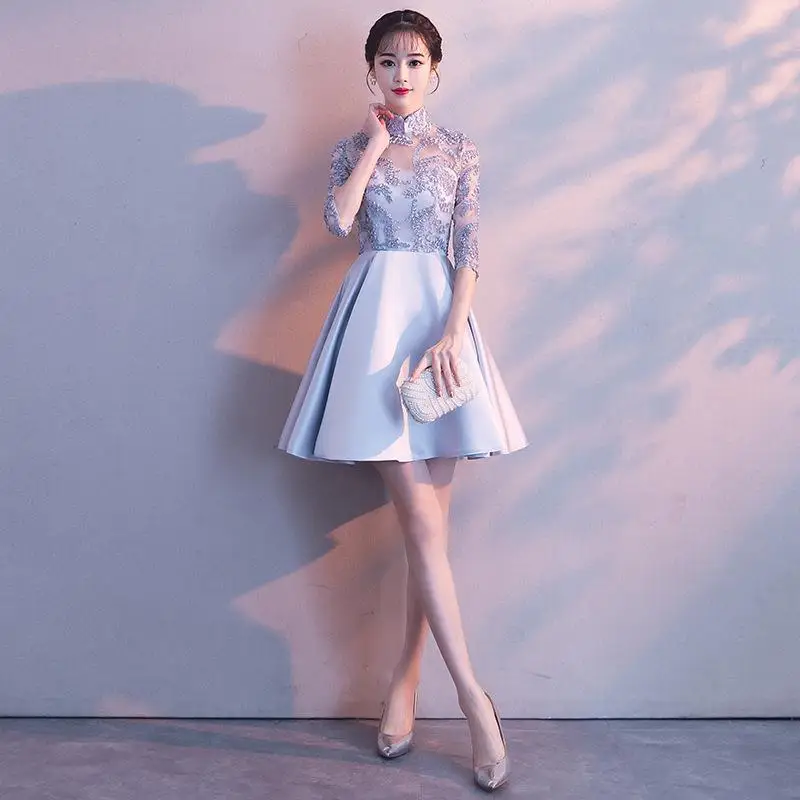 Золотые блестки Cheongsam Мода Тонкий знаменитости блестящие облегающее платье Полная длина сексуальные невесты блестящие вечерние платья макси 3XL - Цвет: Style S