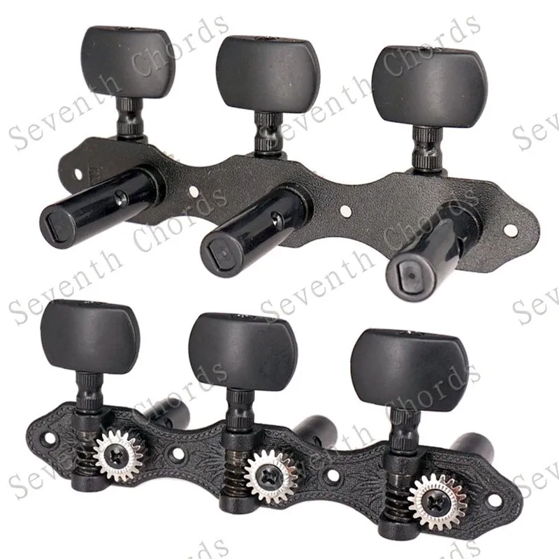 

A Set 2 Pcs High Quality Black String Tuning Peg Tuners Machine Heads for Classical Guitar parts accessories Gear Ratio 1:18