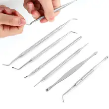 Dual-ended Nail Cuticle Remover Pusher Tool Stainless Steel Bunion Corrector Foot Cleaning Care Ingrown Hook Pedicure CW31 addfaor finger toenails hook ingrown corrector lifter file cuticle pusher remover trimmer pedicure manicure nail art tools