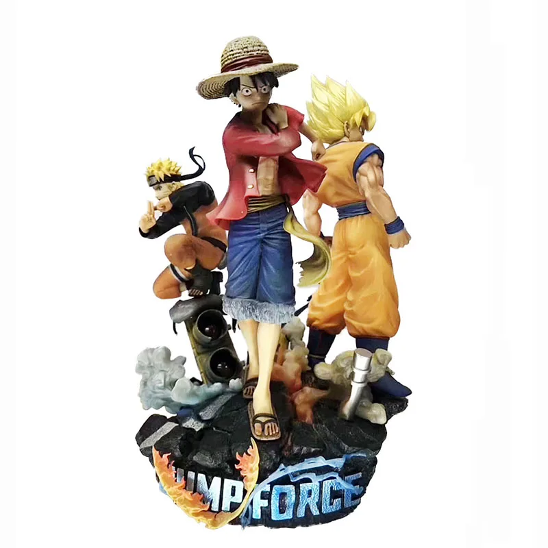 

Anime Game Jump Force ONE PIECE Monkey Luffy Naruto: Shippuden Naruto Dragon Ball Saiya-jin Son Goku PVC Action Figure in stock