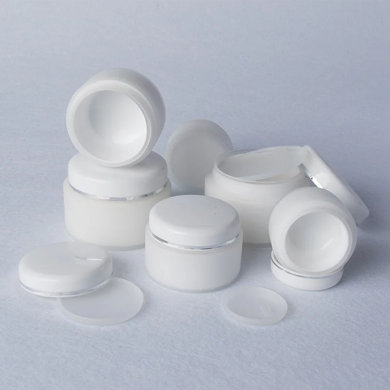 

1pcs Double PP cream box 15-50g bottles With white lid High grade Cream bottle wholesale BQ061