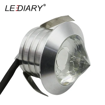 

LEDIARY Crystal Silver LED Mini Downlights 110V-220V 3W 38mm Cut Hole Size Spot Ceiling Recessed Cabinet Lamp Lighting Fixture
