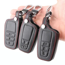 Capa de couro para chave de carro, para toyota camry corolla crown rav4 highlander chr C-HR prius prado land cruiser 200 lc200 lc200