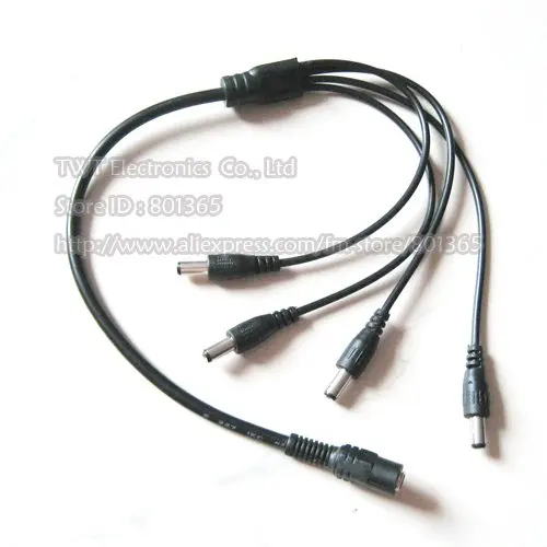 

1 to 4 DC Power Splitter Cable for CCTV Camera DVR Adapter ,2Qty, Free shipping